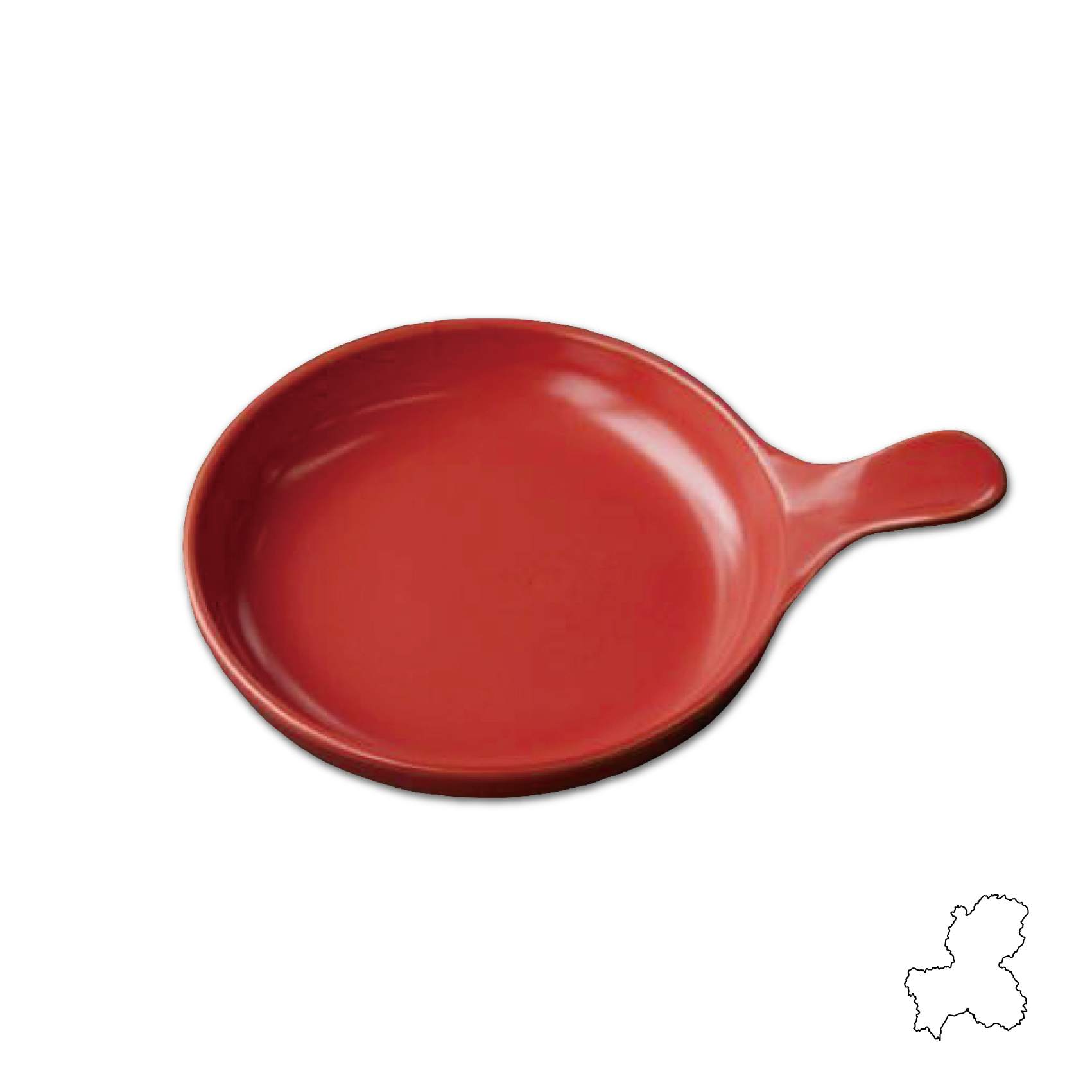 美濃焼　耐熱陶器のフライパンプレート　レッド(赤)　＜GIFU＞