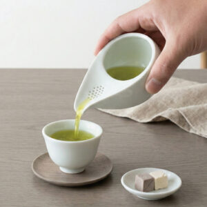 萬古焼 | ひとしずく急須セット 玉露やかぶせ茶用 急須+煎茶碗　[三重]