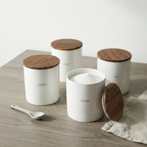 美濃焼 | 木蓋キャニスター 320ml 調味料入れに便利な保存容器 SALIU　[岐阜]