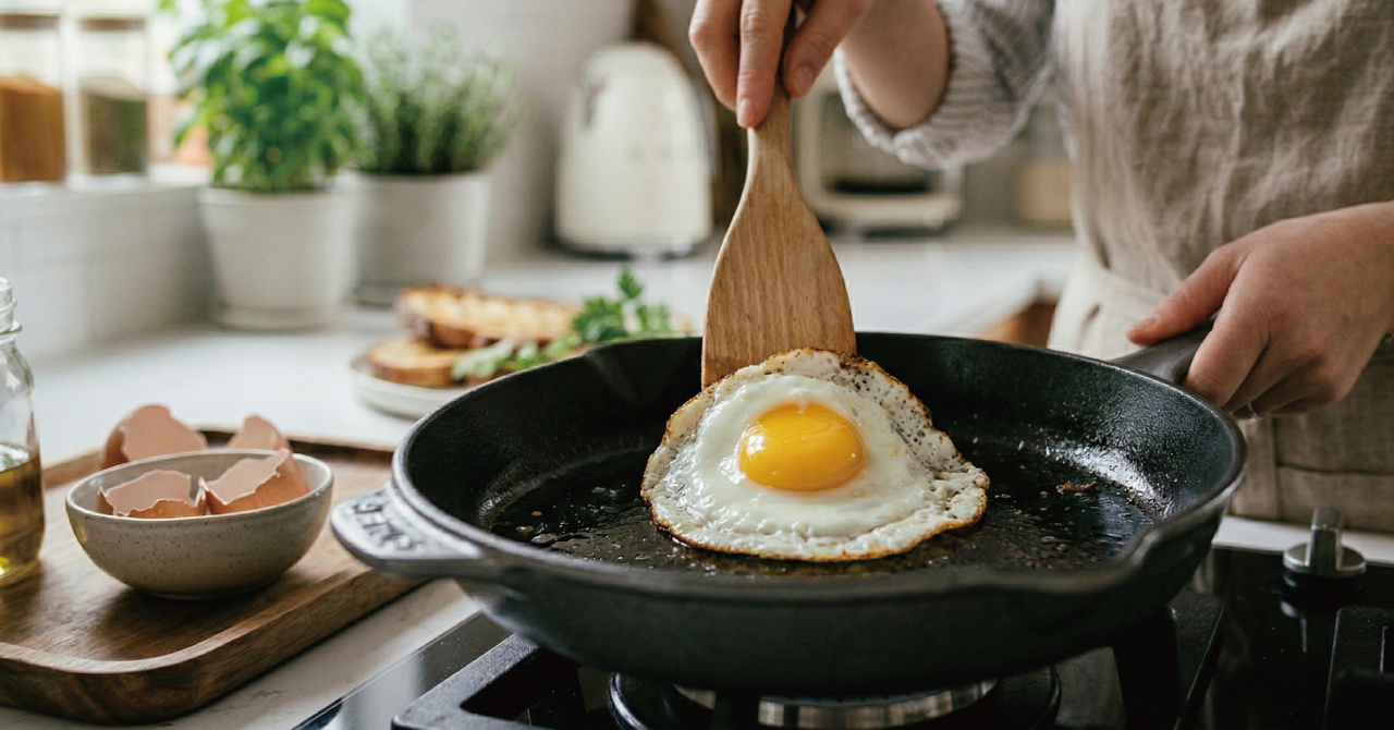 目玉焼き,広がらない