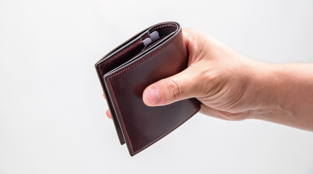 国産コードバン,二つ折り財布,日本製